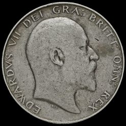 1909 Edward VII Silver Half Crown Obverse