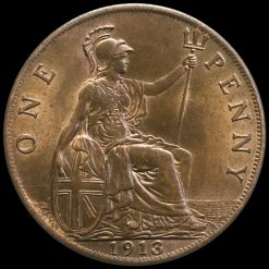 1913 George V Penny Reverse