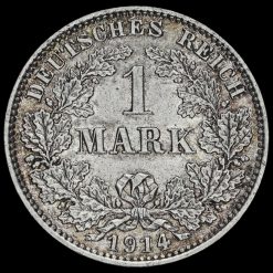 Germany 1914 E Wilhelm II Silver 1 Mark Reverse