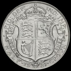 1921 George V Silver Half Crown Reverse