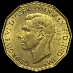 1937 George VI Brass Threepence Obverse
