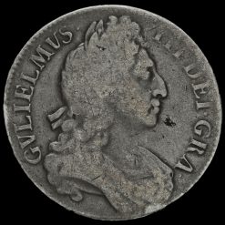 1696 William III Early Milled Silver Octavo Crown Obverse