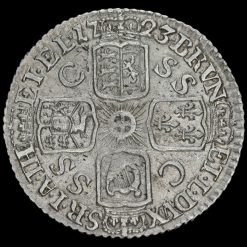 1723 George I Early Milled Silver SSC Sixpence Reverse