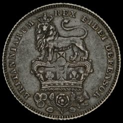 1828 George IV Bare Head Milled Silver Sixpence Reverse