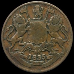 British India 1835 Half Anna Obverse