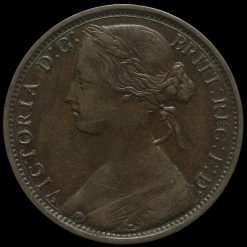 1867 Queen Victoria Bun Head Penny Obverse