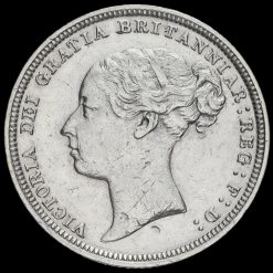 1880 Queen Victoria Young Head Silver Sixpence Obverse