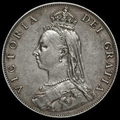 1887 Queen Victoria Jubilee Head Silver Florin Obverse