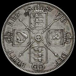 1887 Queen Victoria Jubilee Head Silver Florin Reverse