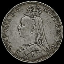 1889 Queen Victoria Jubilee Head Silver Crown Obverse