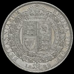 1889 Queen Victoria Jubilee Head Silver Half Crown Reverse