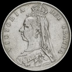 1891 Queen Victoria Jubilee Head Silver Half Crown Obverse