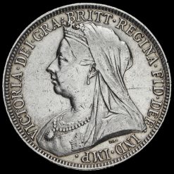 1893 Queen Victoria Veiled Head Silver Florin Obverse