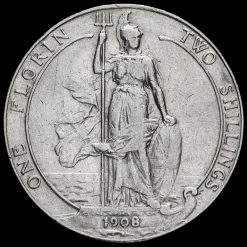 1908 Edward VII Silver Florin Reverse