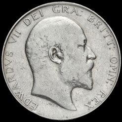 1909 Edward VII Silver Half Crown Obverse