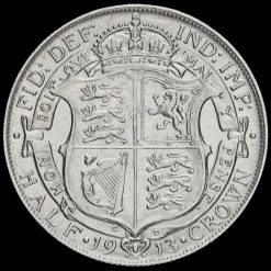 1913 George V Silver Half Crown Reverse