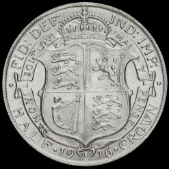 1916 George V Silver Half Crown Reverse