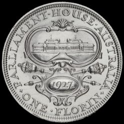 Australia 1927 George V Parliament House Silver Florin Reverse