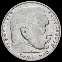 Germany 1937 G Silver 2 Reichsmark Reverse