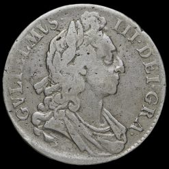 1695 William III Early Milled Silver Septimo Crown Obverse