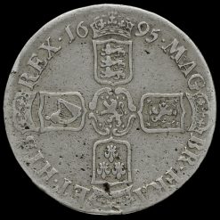 1695 William III Early Milled Silver Septimo Crown Reverse