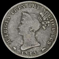 Duchy of Parma 1815 Maria Luigia Silver 10 Soldi Coin Obverse