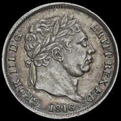 1816 George III Milled Silver Shilling Obverse