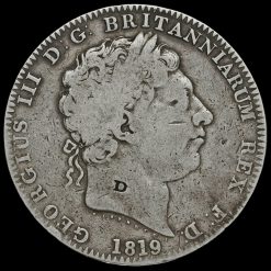 1819 George III Milled Silver LIX Crown Obverse
