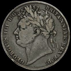 1821 George IV Milled Silver Half Crown Obverse