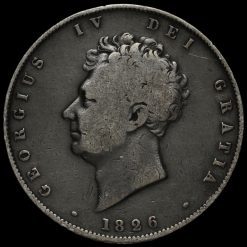 1826 George IV Milled Silver Half Crown Obverse