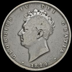 1829 George IV Milled Silver Half Crown Obverse