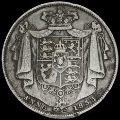 1835 William IV Milled Silver Half Crown Reverse