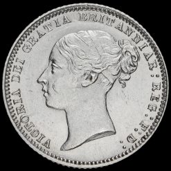1871 Queen Victoria Young Head Silver Sixpence Obverse