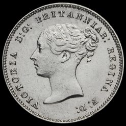 1875 Queen Victoria Young Head Silver Maundy Fourpence Obverse
