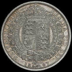 1887 Queen Victoria Jubilee Head Silver Half Crown Reverse