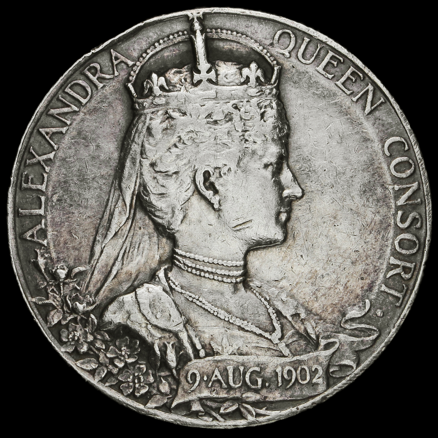 1902 Edward VII Coronation Official Silver Medal Reverse
