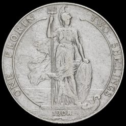 1908 Edward VII Silver Florin Reverse