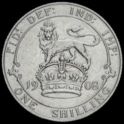 1908 Edward VII Silver Shilling Reverse