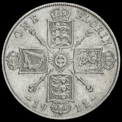 1911 George V Silver Florin Reverse