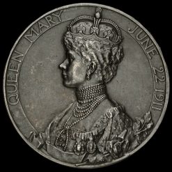 1911 George V Coronation Official Silver Medal Reverse