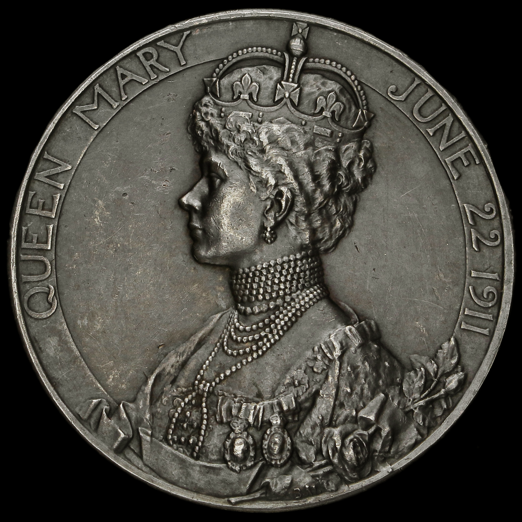 1911 George V Coronation Official Silver Medal Reverse