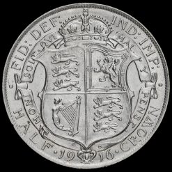1916 George V Silver Half Crown Reverse