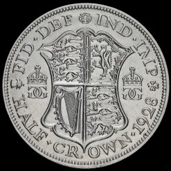 1928 George V Silver Half Crown Reverse