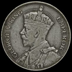 New Zealand 1933 George V Silver Half Crown Obverse