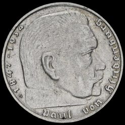 Germany 1938 G Silver 2 Reichsmark Reverse