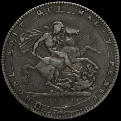 1820 George III Milled Silver LX Crown Reverse