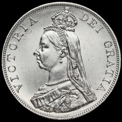 1887 Queen Victoria Jubilee Head Silver Double Florin Obverse