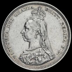 1887 Queen Victoria Jubilee Head Silver Shilling Obverse