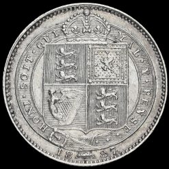 1887 Queen Victoria Jubilee Head Silver Shilling Reverse