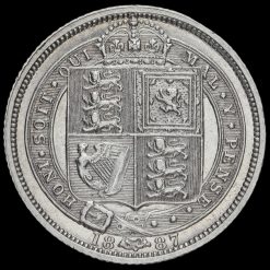 1887 Queen Victoria Jubilee Head Silver Sixpence Reverse
